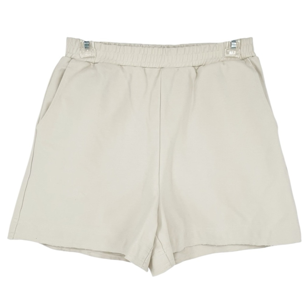 Nap Loungewear Casual Cozy Sweat Shorts Cutoff Heavy Elastic Waist Comfy